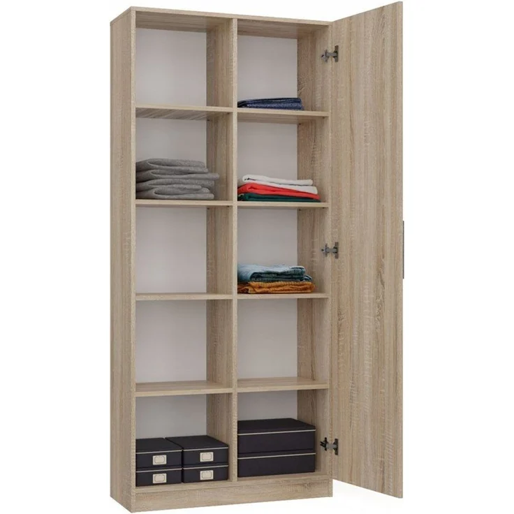 ibonto BÜCHERREGAL SONOMA-EICHE Halboffenes Bücherschrank (H 182 x T 30 x B 80 cm) – Bild 3