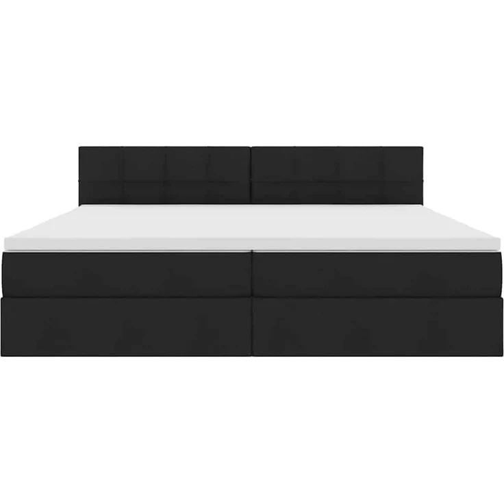 vidaXL LED-Speicherbett mit Matratze Schwarz 200 x 200 cm Stoff 3371168 – Bild 7