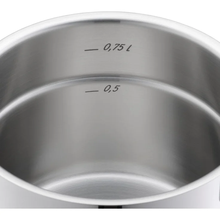 Silit Topf-Set Extra Cook Mini, Kochgeschirr-Set Induktion mit Glasdeckeln, stapelbar, Edelstahl 18/0 (Set, 8-tlg, 2 x Kochtopf 12/14cm, 2 x Bratentopf 12/14cm, 2 x Glasdeckel 12/14cm), SiliTherm Universalboden, breiter Schüttrand, spülmaschinengeeignet – Bild 9
