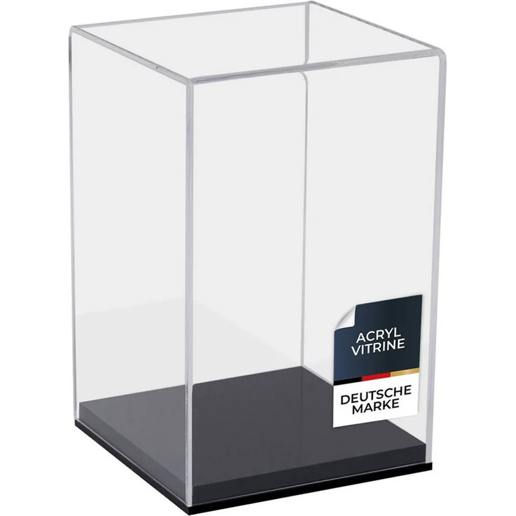 HMF Vitrine elegante Acryl Vitrine, Ausstellungskasten für Sammelstücke Schaukasten für Modellautos, Figuren, 14 x 14 x 22 cm, transparent – Bild 1
