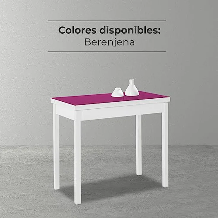 ASTIMESA Buchtyp Küchentisch, Aubergine, 80 x 40 cm bis 80 x 80 cm – Bild 6
