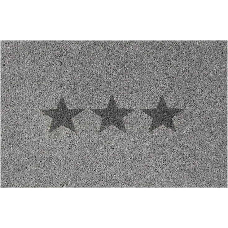 Andiamo Fußmatte Stars Kokos hellgrau, 40 x 60 cm Matten Fußmatten Schmutzmatte