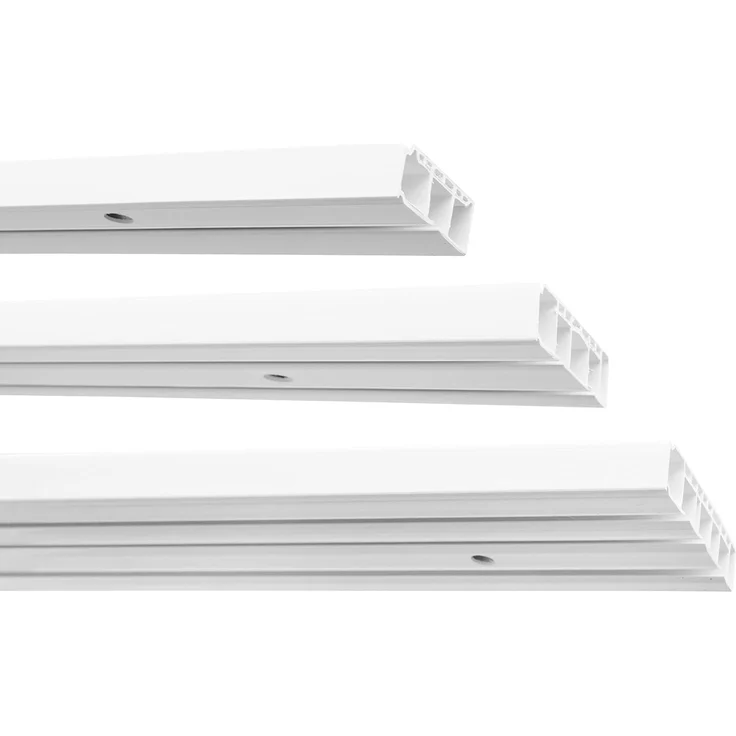 Garduna Gardinenschiene Rundbogen für Kunststoff-Gardinenschiene, 1-/2-/3-läufig, 1-läufig, gebohrt, Kunststoff – Bild 1