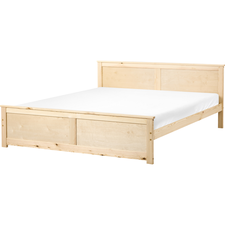 Bett mit Lattenrost Kiefernholz DAUPHIN 180x200 cm Hellbraun