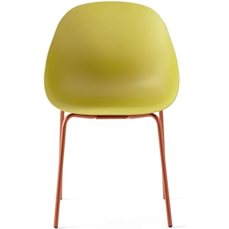 Connubia, 2 Stühle Academy Metallgestell ZAFFERANO matt Sitz aus recyceltem Polypropylen 100% Lemon matt – Bild 3