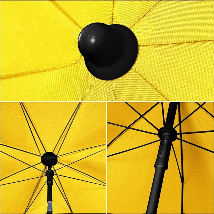 Sekey Sonnenschirm Ø 180 cm Balkonschirm Rund Strandschirm Sonnenschirm mit Schutzhülle, LxB: 180x180 cm, Neigungswinkel verstellbar, Höhe verstellbar, mit Tragetasche – Bild 4