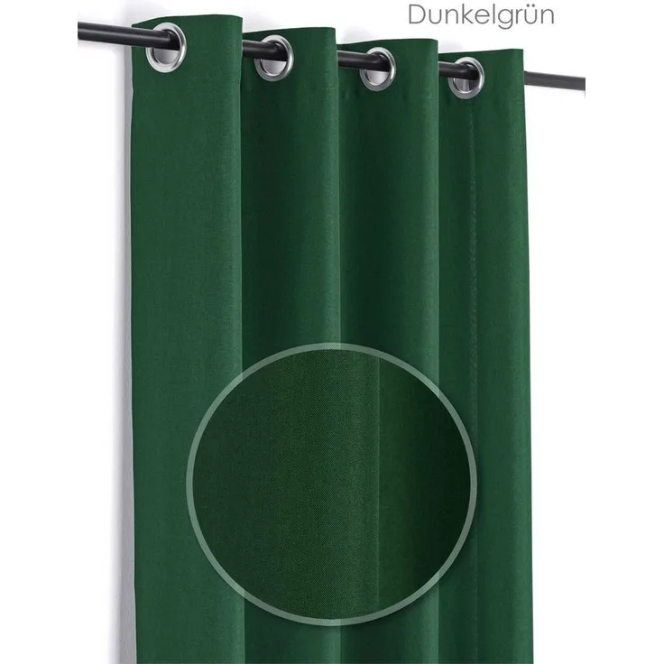 Beautex Vorhang Leinen Optik Brilliant Ösenvorhang, Gardine mit Ösen 140x245 cm (1 St), Ösen, blickdicht