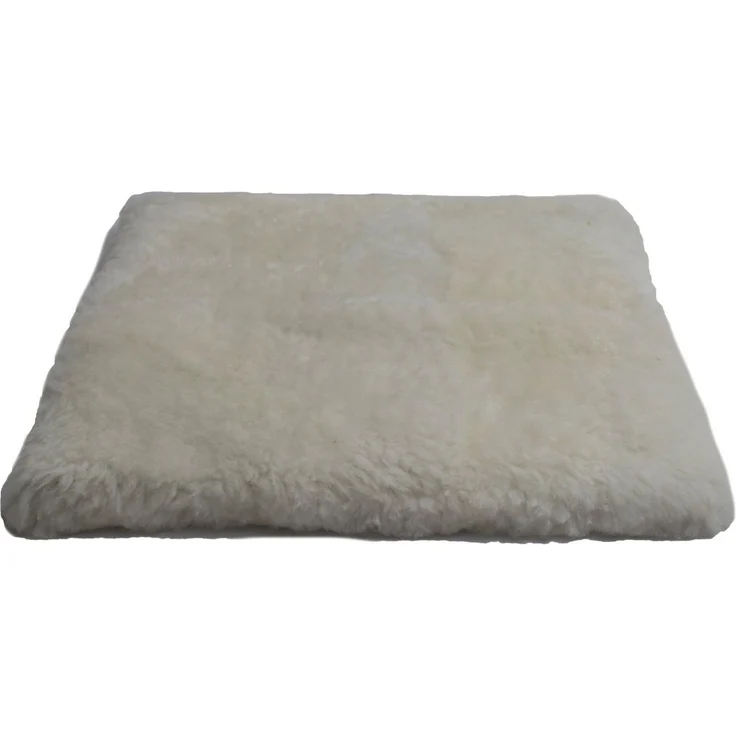 Reissner Lammfelle SIKI-VF Schaffell Sitzkissen Vollfell Qualität (Rollstuhlauflage Katzenbett) VF 40x40 cm weiß