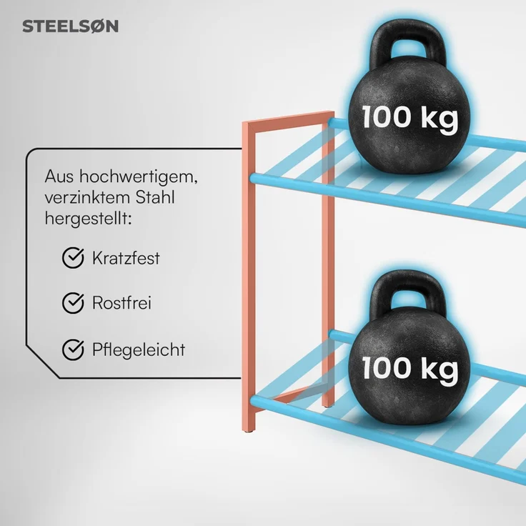 STEELSØN 'Macondo' Getränkekistenregal, Metall, terrakotta, 85x105x33 cm, Getränkeregal für 6 Kisten – Bild 5