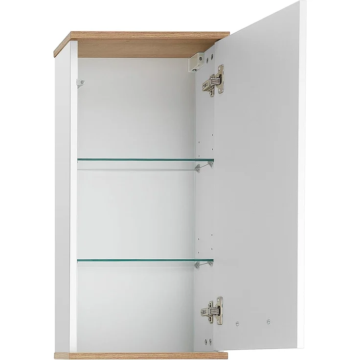 Wandschrank Norden / Noventa , Holz, Holzwerkstoff , Weiß, Holzfarben , 36.00 x 75.00 x 21.00 cm – Bild 5