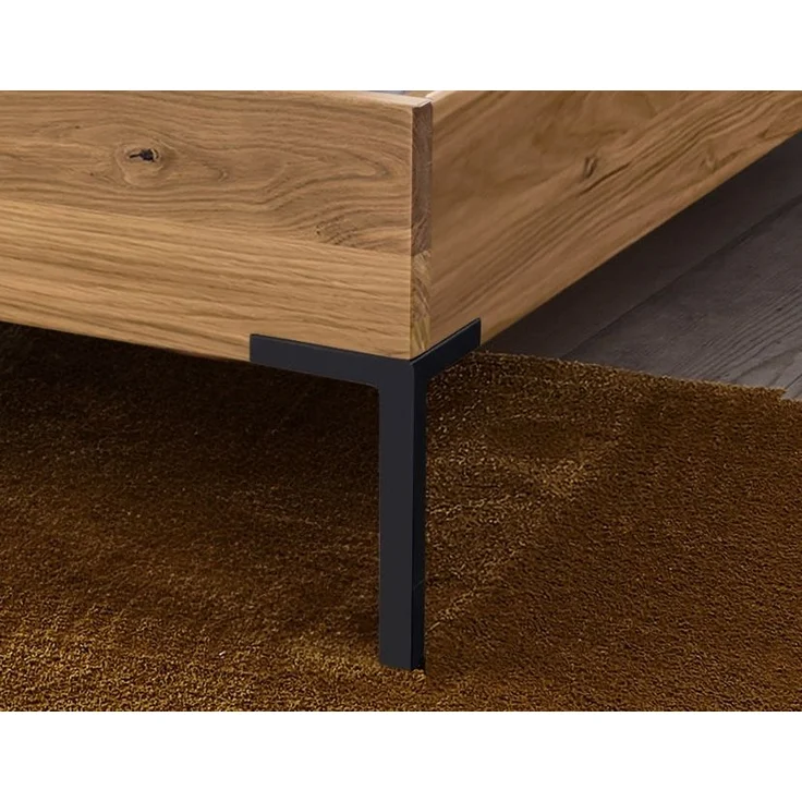 Doppelbett 180x200cm 'Jonas' Wildeiche geölt – Bild 1