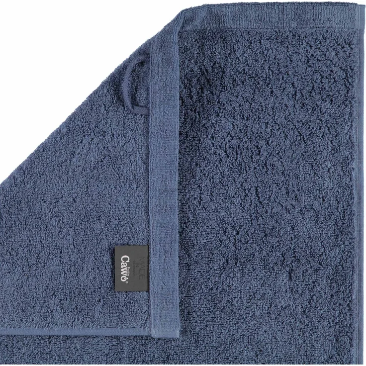 CAWÖ Handtuch - Lifestyle, Walkfrottier, Baumwolle, einfarbig Nachtblau 50x100cm – Bild 3