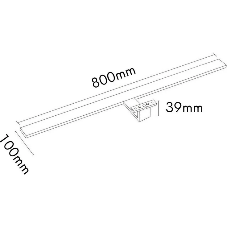 kalb LED Spiegelleuchte LED Badlampe Spiegellampe Aufbauleuchte 45cm 60cm oder 80cm, warmweiß – Bild 2