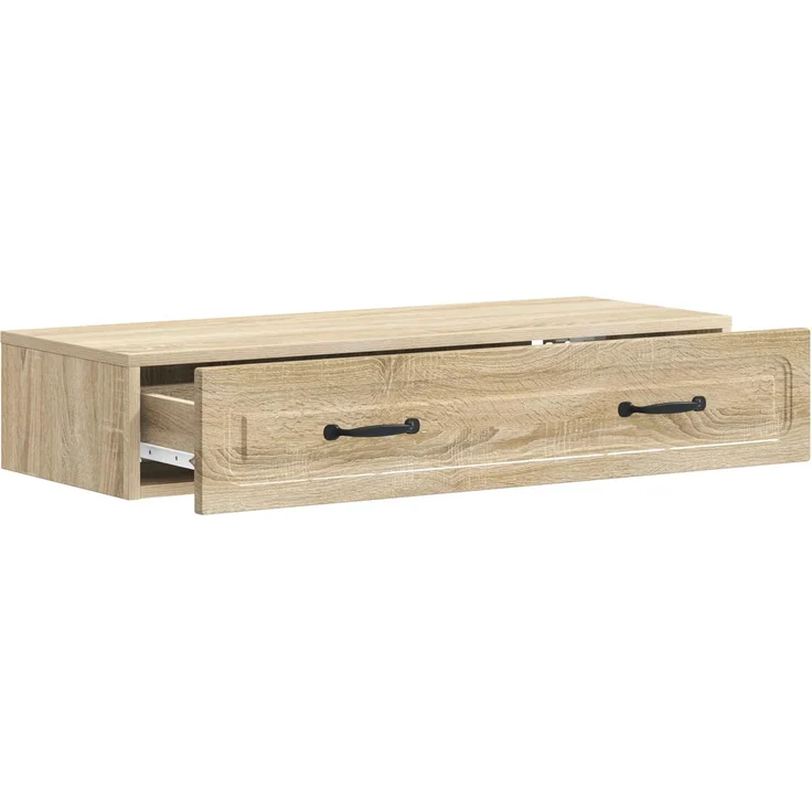 vidaXL Wandmontierter Beistelltisch Sonoma-Eiche 87,5 x 34,5 x 17 cm 899347 – Bild 3