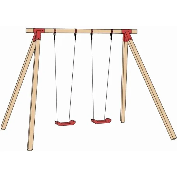 WEKA Tabaluga Doppelschaukel inkl. 2 Schaukelbrettern