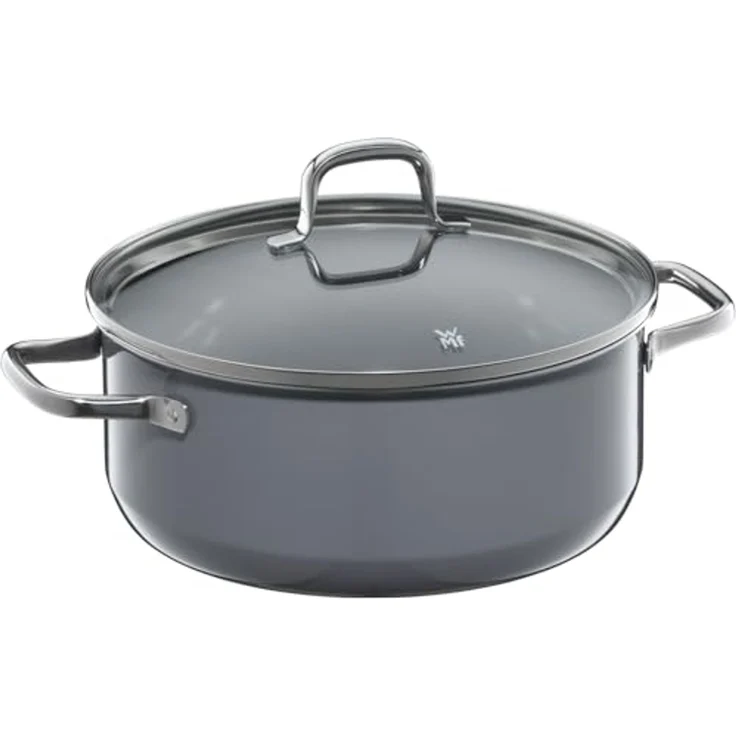 WMF Bratentopf WMF Fusiontec Essential Bratentopf mit Deckel, 24 cm, Calm Grey, FUSIONTEC (mit Glasdeckel, 4,4l), Made in Germany – Bild 1