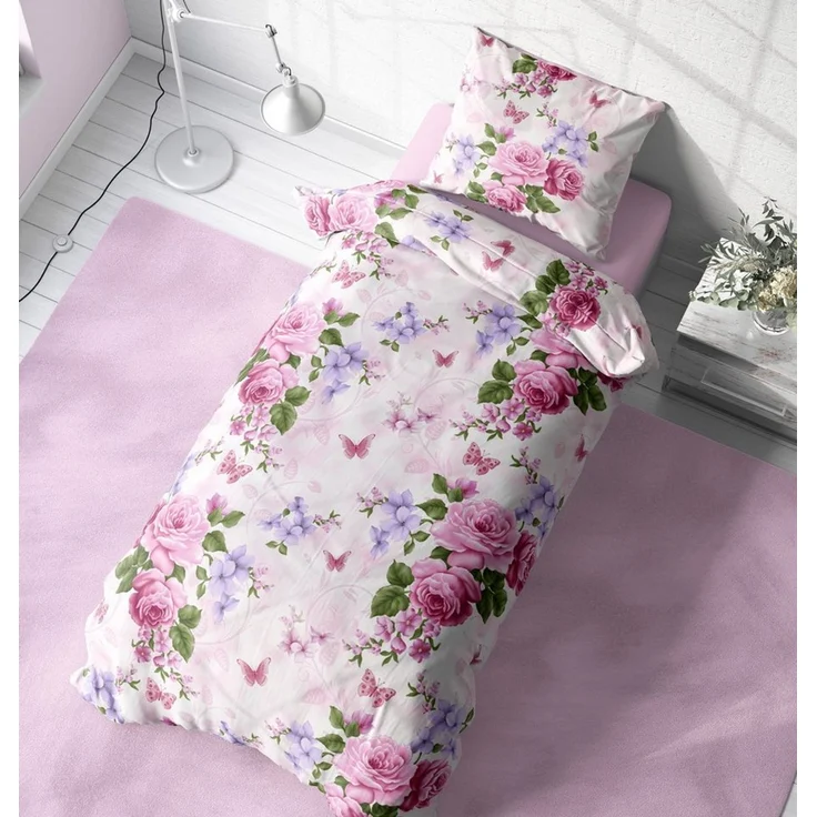 One Home Bettwäsche Motive, Mikrofaser, 2 teilig, Blumen geblümt floral Natur, Knitterfrei Weich für Sommer und Winter – Bild 3
