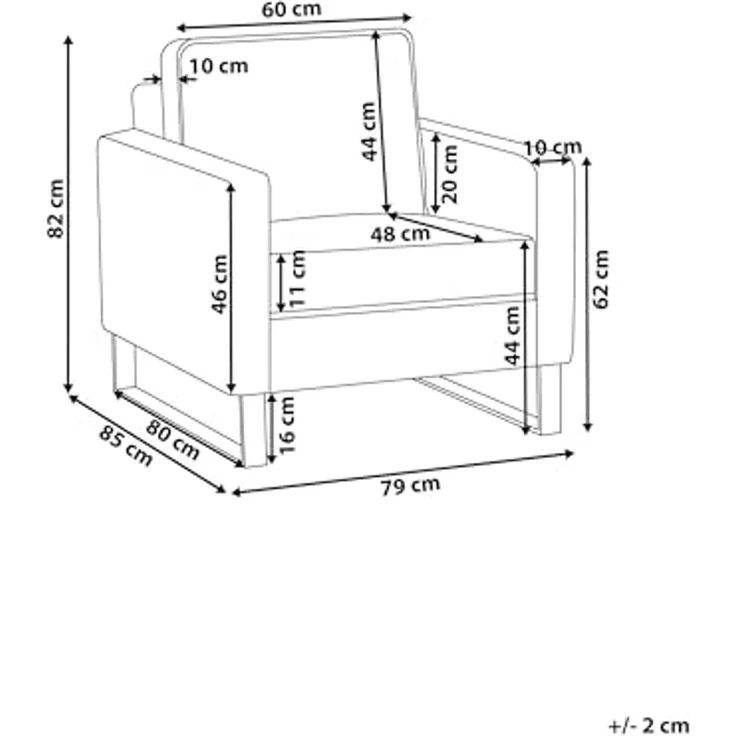 Sessel Cord schwarz VIND – Bild 3