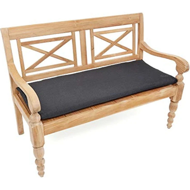 riess-ambiente Bankauflage ROG 45x110cm anthrazit – Sitzkissen, Polster-Auflage, (Einzelartikel, 1 St), bequemes Outdoor-Auflagekissen – ideal für 2-Sitzer Gartenbank – Bild 1