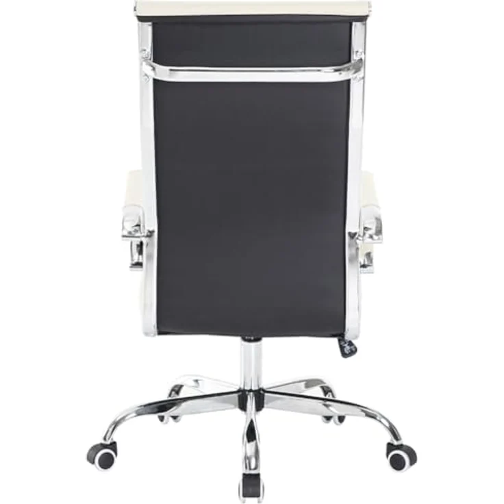 BAKAJI Bürostuhl ergonomischer Schreibtischstuhl mit Armlehnen, Chefsessel Computerstuhl hoher Rückenlehne, Arbeitsstuhl mit Wippfunktion bis 136 kg Belastbar beige – Bild 4
