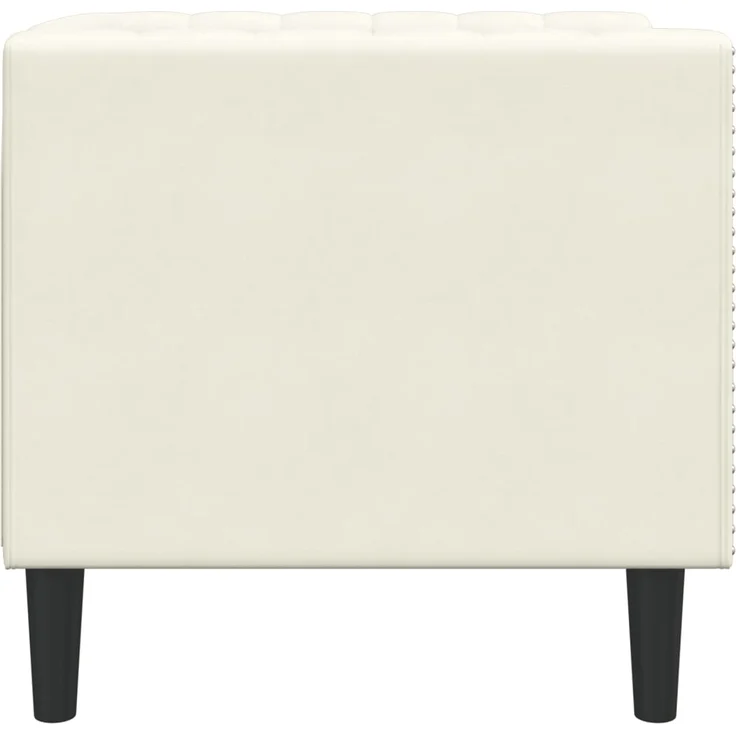 vidaXL Chesterfield-Sessel Creme Samt 372680 – Bild 4