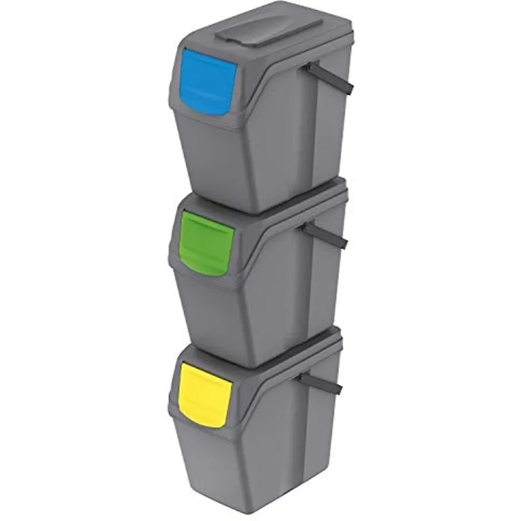 Prosperplast Mülltrennsystem ISWB25S3-405U, Sortibox Set 3x25L Mülltrennbehälter