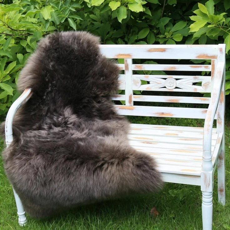 Lammfell Merino Braun Größe: 90-100 – Bild 6