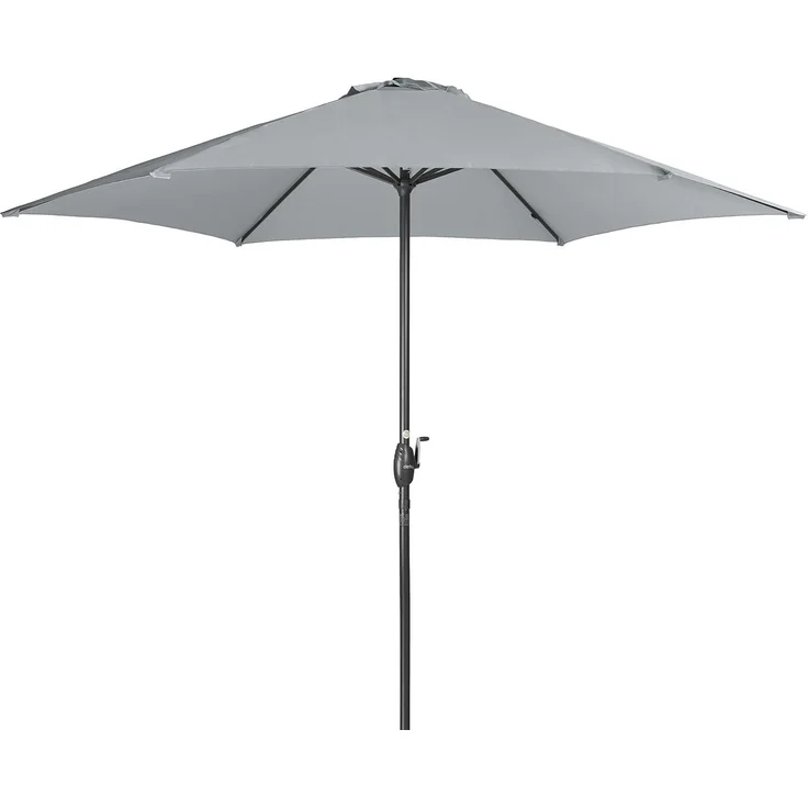 Derby by Doppler Sonnenschirm / Kurbelschirm "Basic Lift neo 300", grau, Ø 300 cm – Bild 1