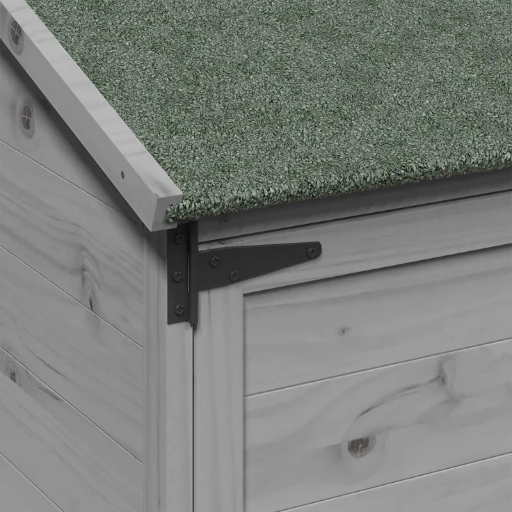 vidaXL Gartenschuppen Grau 59 x 56 x 113,5 cm Massivholz aus Fichte 42033438 – Bild 8