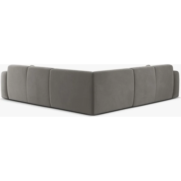 Micadoni Ecksofa Molino 5-Sitzer Samt Casino Grau – Bild 4