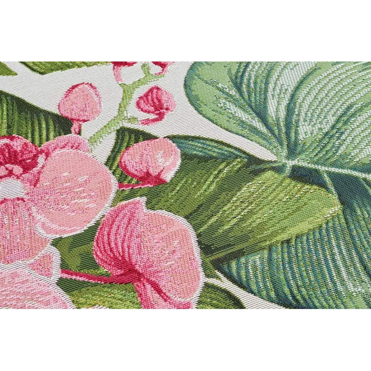 Hanse Home Tropical In- & Outdoor Teppich – Flachgewebe Aussenteppich, Jungel Florales Palmen Design, ÖKO-TEX Wetterfest & UV-beständig für Balkon, Terrasse, Garten, Wohnzimmer - Bunt, 80x165 cm – Bild 3