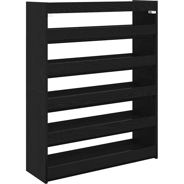 vidaXL Schuhregal Schwarz 80x25x100 cm Holzwerkstoff 859897 – Bild 5