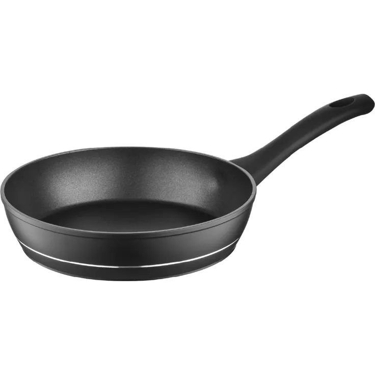 FLORINA Aluminium Bratpfanne 22 cm Durchmesser I Universalpfanne DELUX Antihaftbeschichtet I Anti-Kratz Pfanne mit Induktionsboden I Pfanne Geeignet für Induktionsherd, Gasherd, Elektroherd (Schwarz)