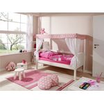 Himmelbett MINI "Stern Rosa" 80x160 inkl. Rollrost + Tüll-Textilien