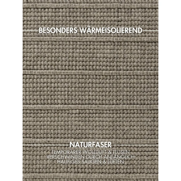Ted Baker Wollteppich Parker, auch als Läufer, rechteckig, Höhe: 7 mm, Wolle, Natur, handgewebt, Wohnzimmer, Schlafzimmer, Boho, Skandi – Bild 4