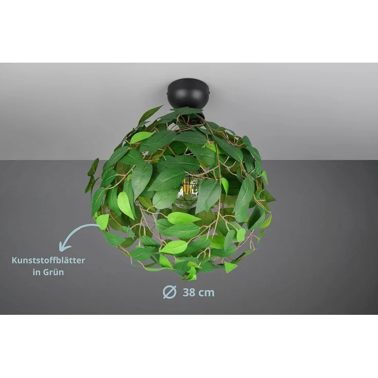 lightling Deckenleuchte Lea, ohne Leuchtmittel, IP20 Indoor, Stoffschirm, Ø 38 cm – Bild 2