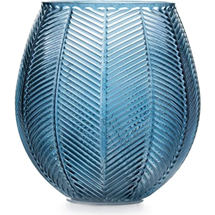 AmeliaHome LED Deko Glas Leuchten Stimmungsbeleuchtung aus Glas Murcia Blau – Bild 2