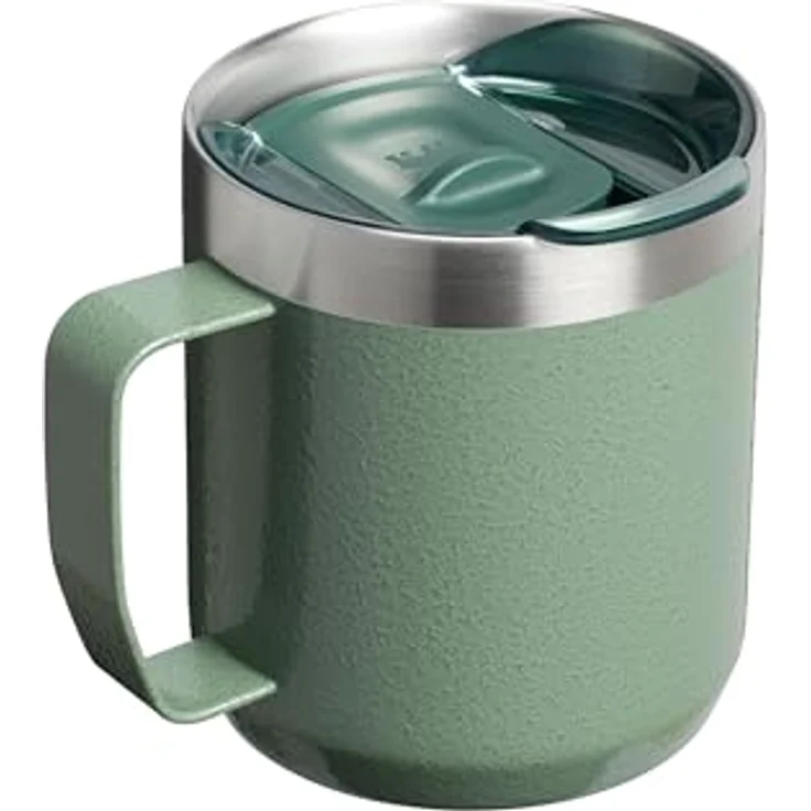 STANLEY 1913 Classic Legendary Camp Mug Thermobecher 0.35L - Hält 1.5 Stunden Heiß - 3 Stunden Kalt - BPA-Frei - Spülmaschinenfest - Edelstahl Kaffeebecher To Go - Hammertone Green – Bild 9