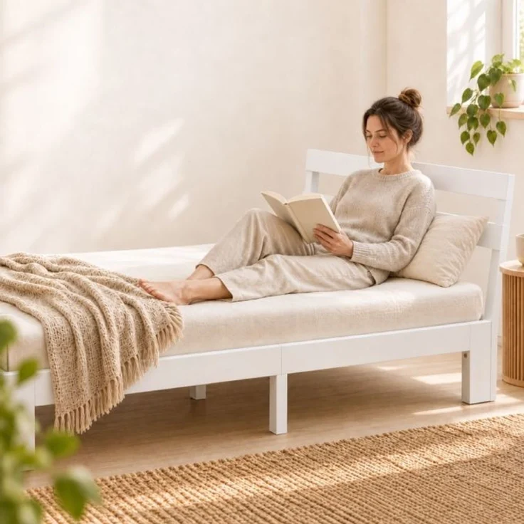 Relaxdays Bett Massivholz 140x200 cm – Bild 6