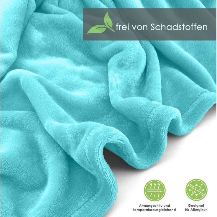 Wohndecke Premium Super Soft Flanell Kuscheldecke Sofadecke, heimtexland, super weich und flauschig, Allergiker geeignet, atmungsaktiv – Bild 2