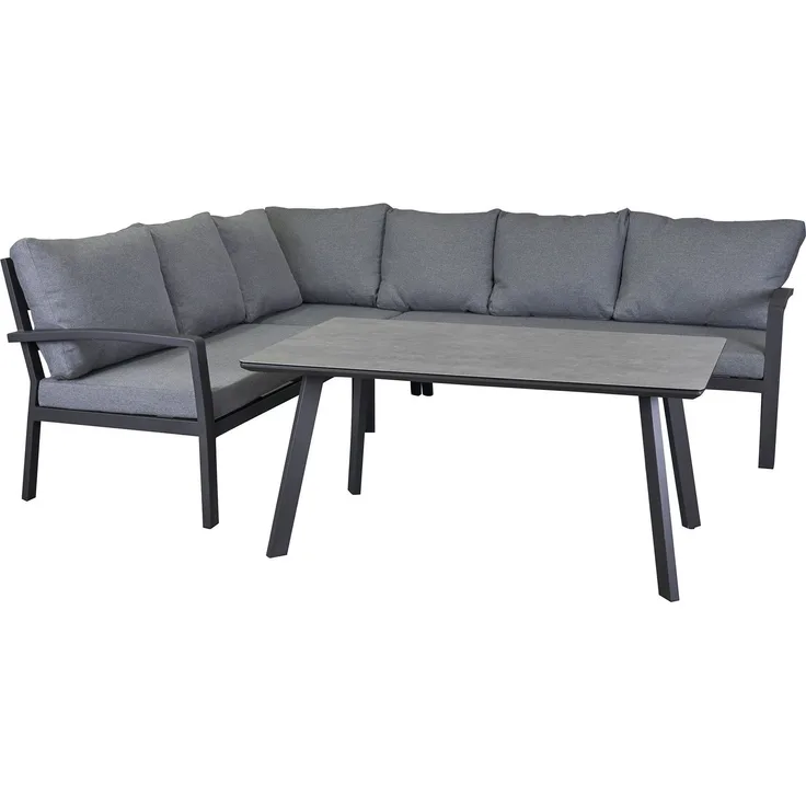 Lounge-Set Bondino, Aluminium, Grau