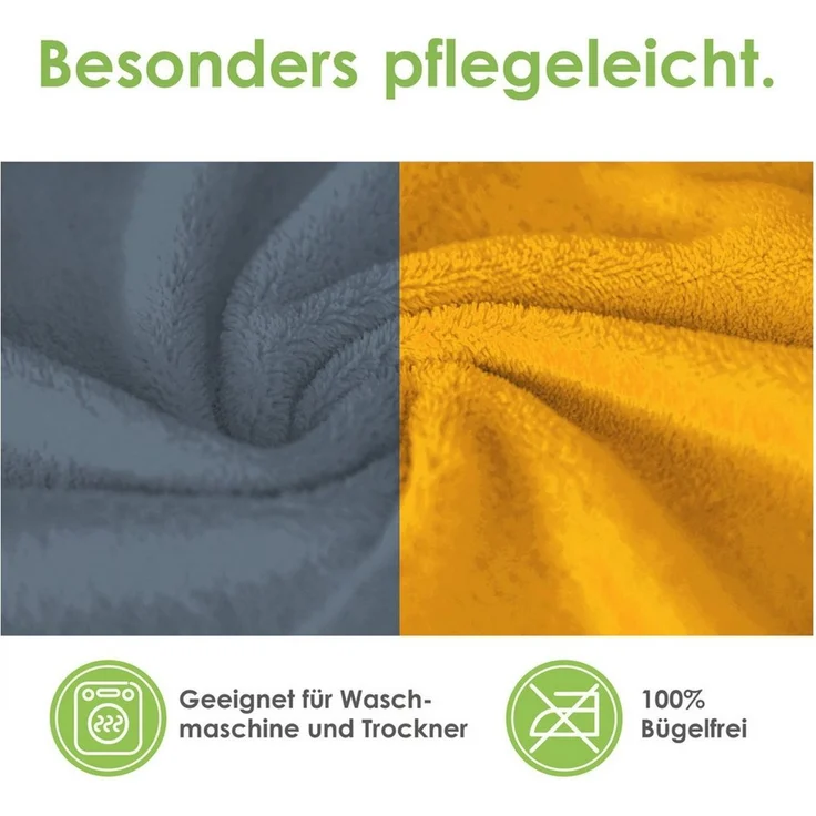 heimtexland Bettwäsche kuschelige Winter Wende-Bettwäsche Cashmere Touch, Microfaser, Kopfkissen 80x80 I Bettdecke 135x200 I curry – Bild 3