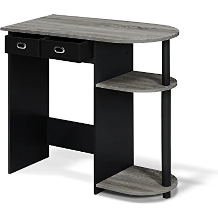 Furinno Go Green Home Laptop-Notebook-Computertisch/Tisch, Französische Eiche/Schwarz/Schwarz – Bild 8