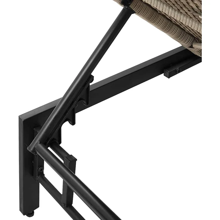 vidaXL Sonnenliege mit Auflage Hellgrau Poly Rattan 4104084 – Bild 10