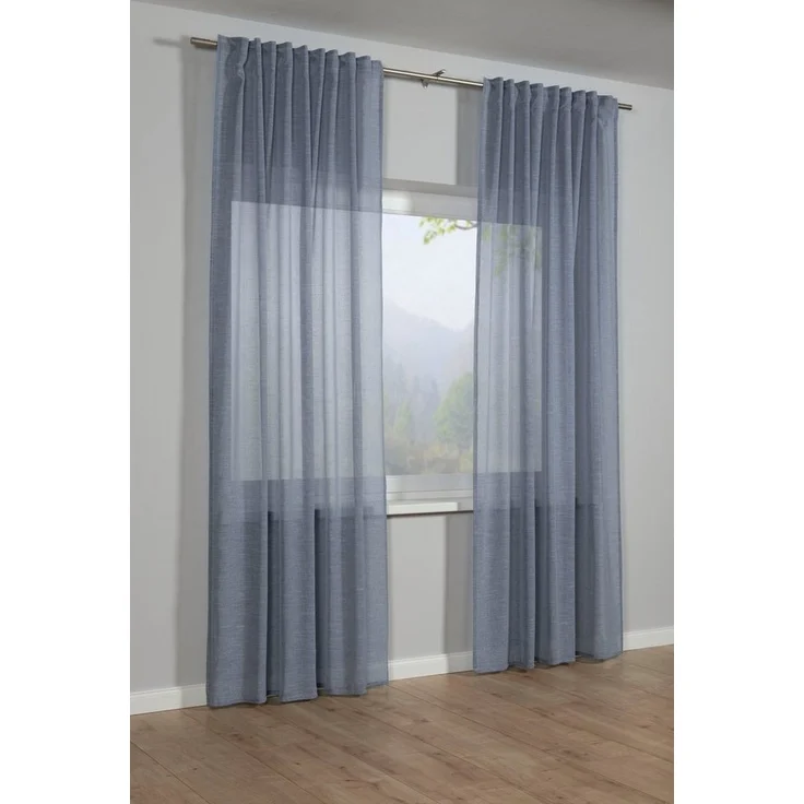 GARDINIA Gardine Schal mit Gardinenband Struktur Uni, verdeckte Schlaufen (1 St), blickdicht, mit Struktur Motiv – Bild 1