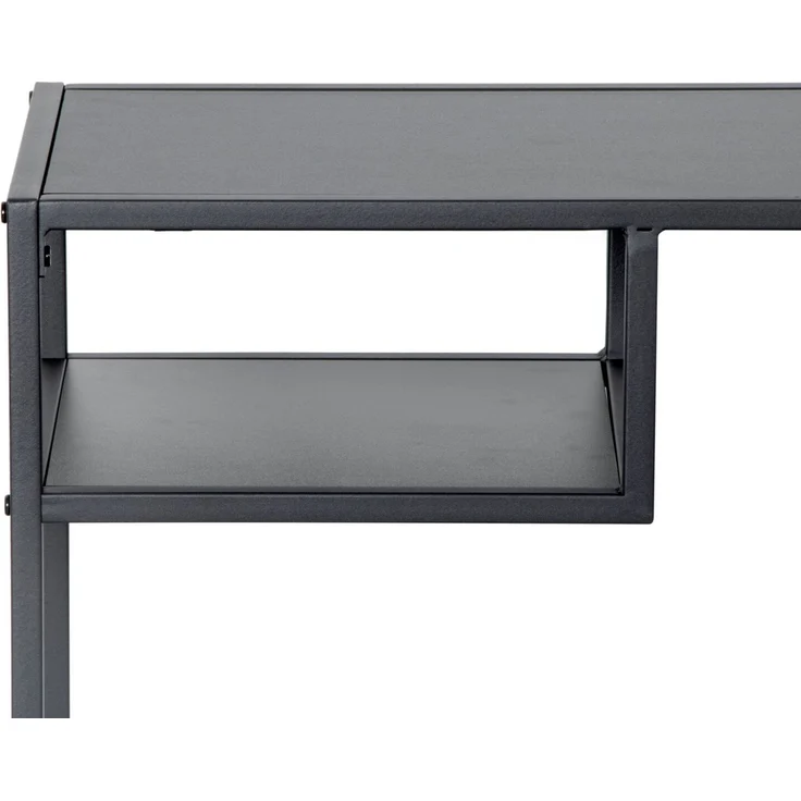 Carryhome 'MARLON' Schreibtisch Konsolentisch, MDF Metall schwarz, 99 x 79 x 32 cm, inklusive Ablagefach – Bild 7