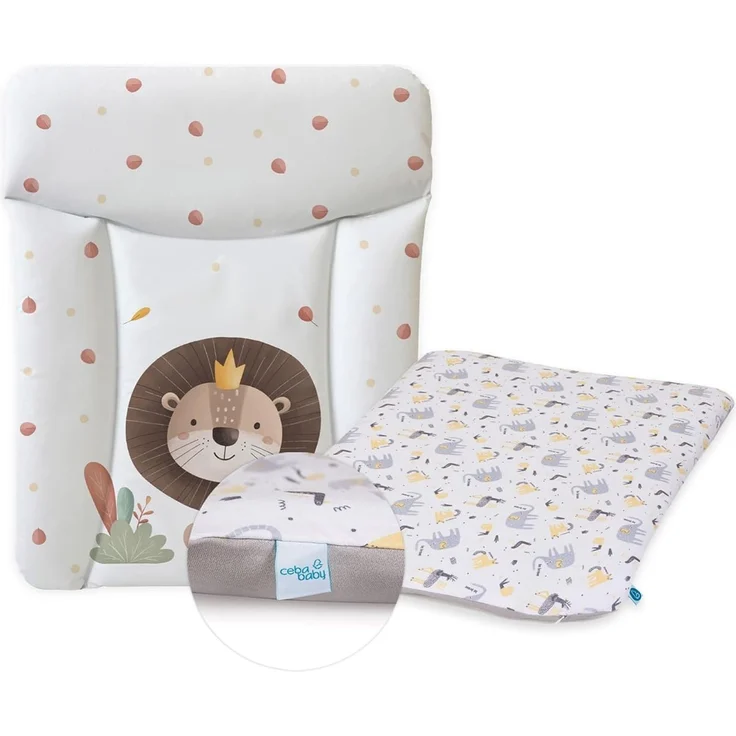 Ceba Baby® Wickelauflage 50x70 cm – Weiche Baby Wickelunterlage mit abnehmbarem Baumwollbezug – Wasserdicht, abwaschbar – Für Jungen und Mädchen – OEKO-TEX® Standard 100 – Made in EU – Bild 1