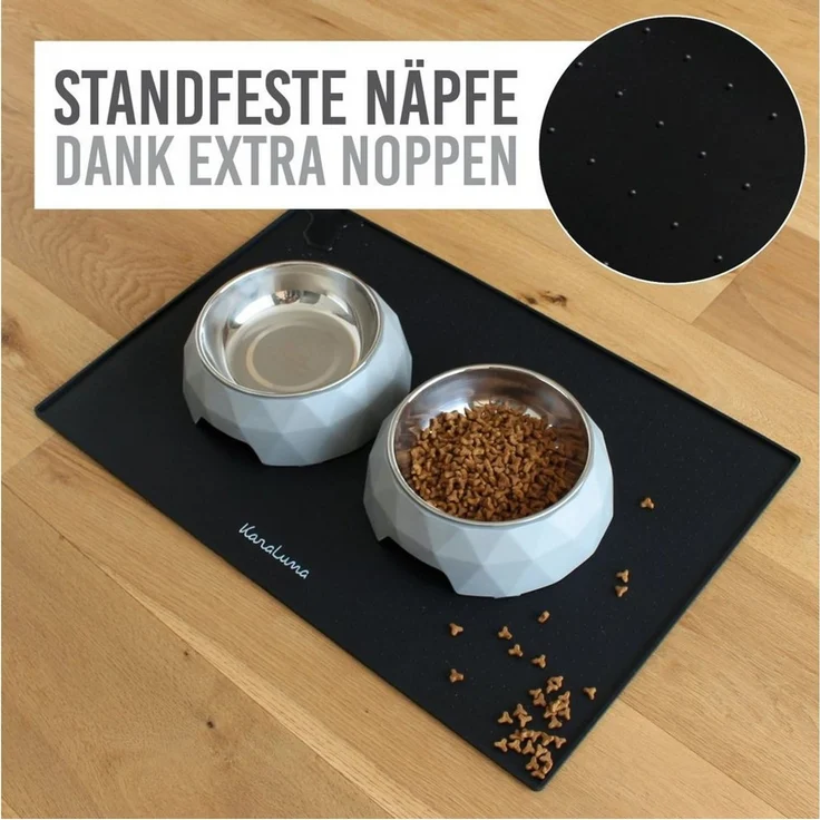 KaraLuna Futternapf Napfunterlage aus Silikon I Futtermatte Hundenapf Unterlage Katzennapf, Silikon-Napfunterlage – Bild 3