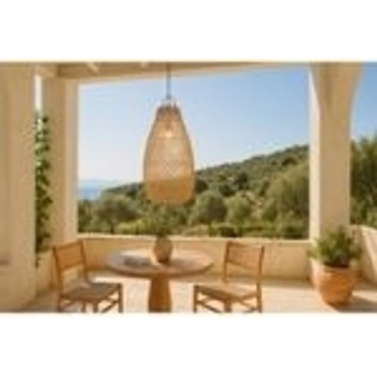 Rattan Pendelleuchte – Bild 12