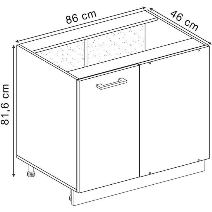 Eckunterschrank R-Line Sonoma 86 cm , AP Eiche Vicco – Bild 2